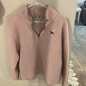 Pink victoria secret womens zip up sweater